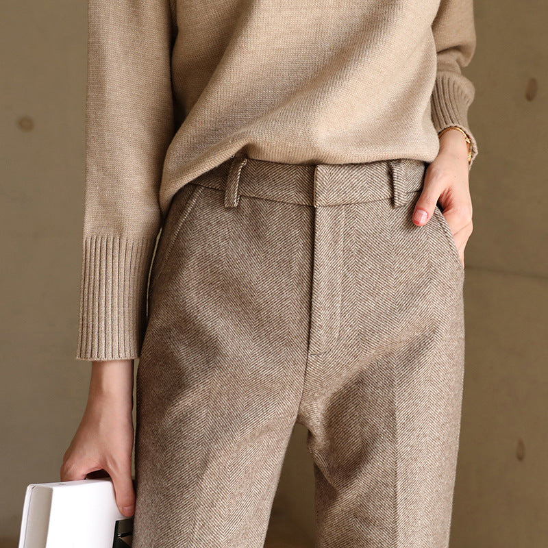 Tailored Wool Straight Leg - Trouser CAAYWORLD