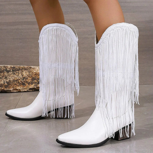 Tan Suede Fringe - Boots CAAYWORLD WOMEN