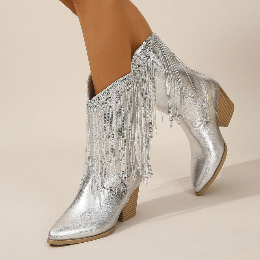 Tan Suede Fringe - Boots CAAYWORLD WOMEN