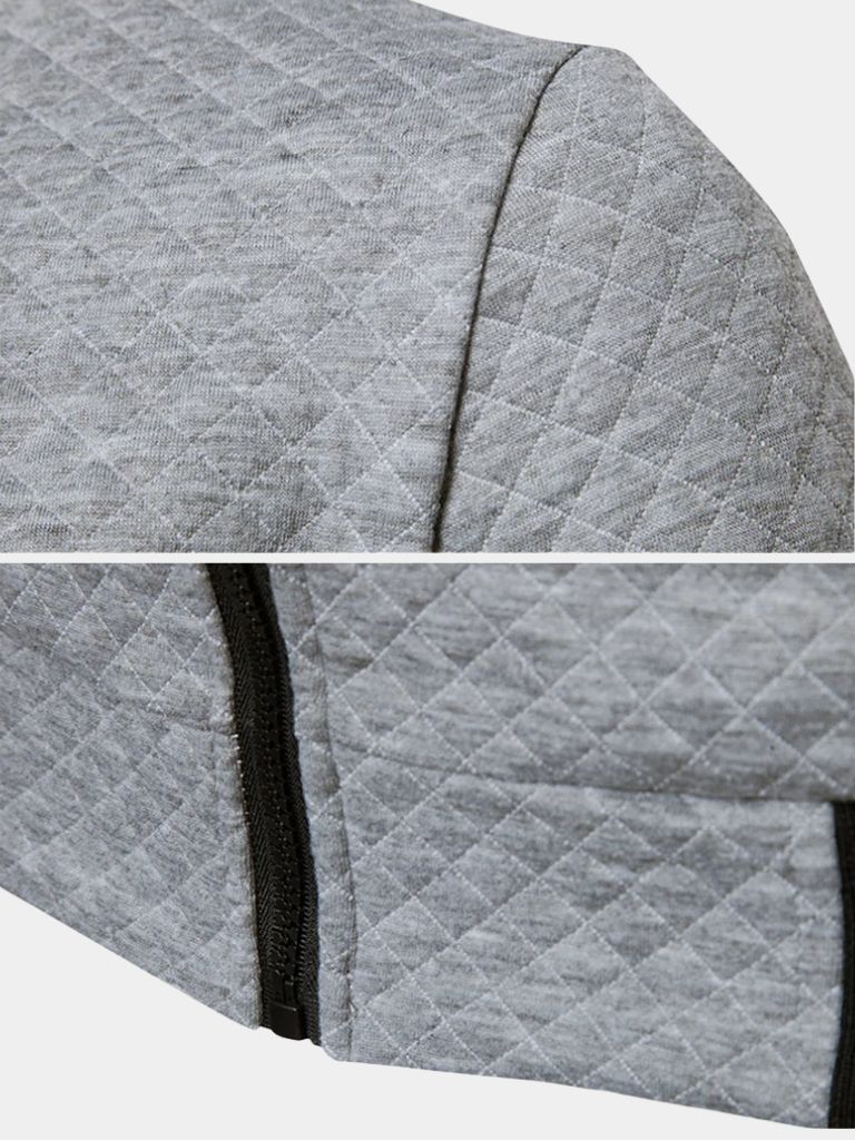 Textured Casual Bomber Jacket - CAAYWORLD CAAYWORLD