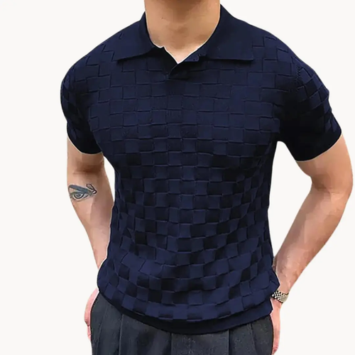 Textured Jacquard Knit - Polo CAAYWORLD