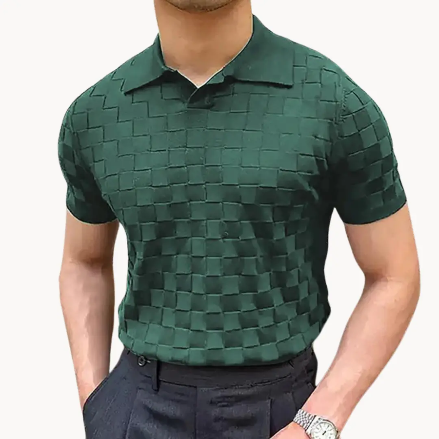 Textured Jacquard Knit - Polo CAAYWORLD