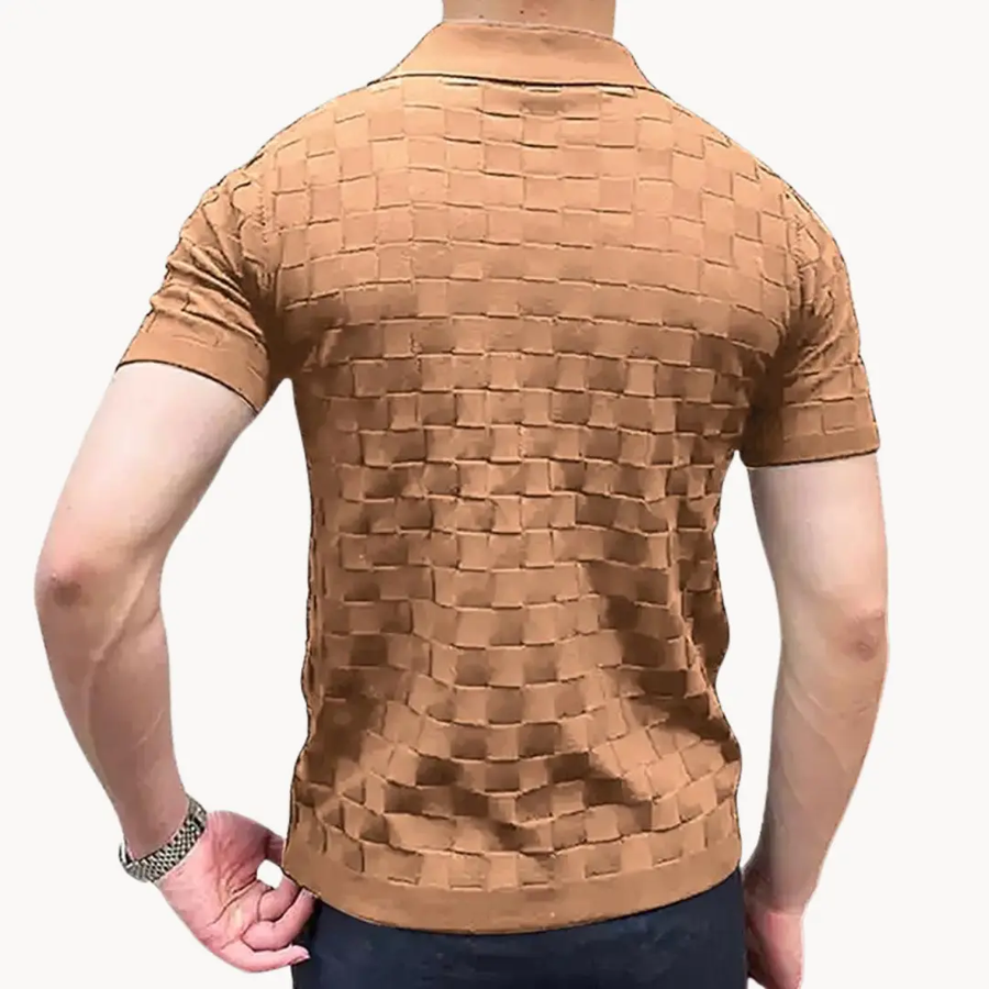 Textured Jacquard Knit - Polo CAAYWORLD