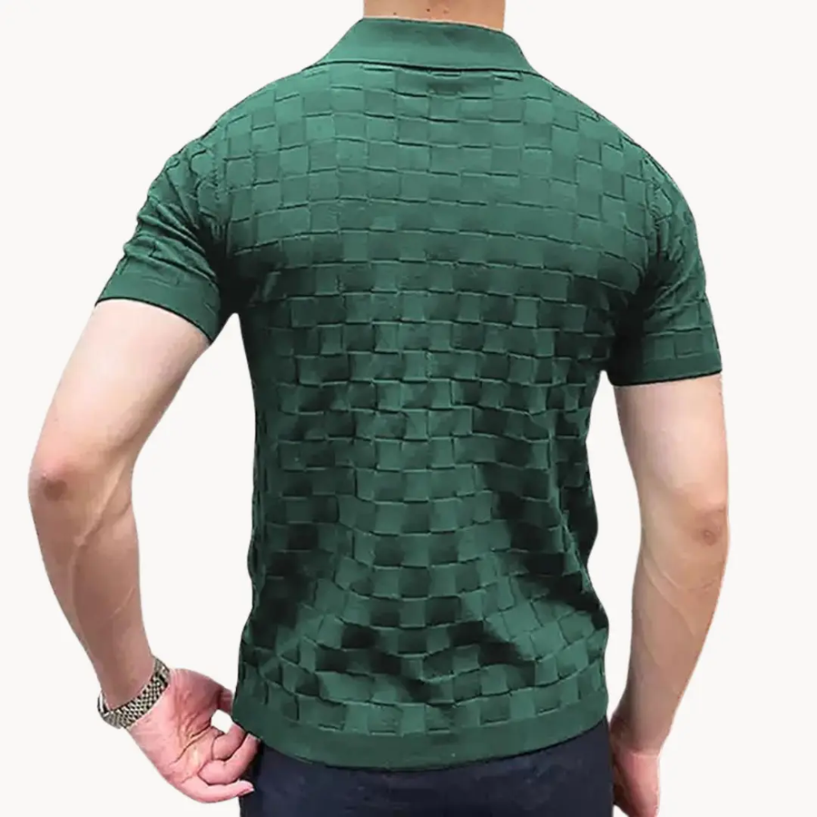 Textured Jacquard Knit - Polo CAAYWORLD