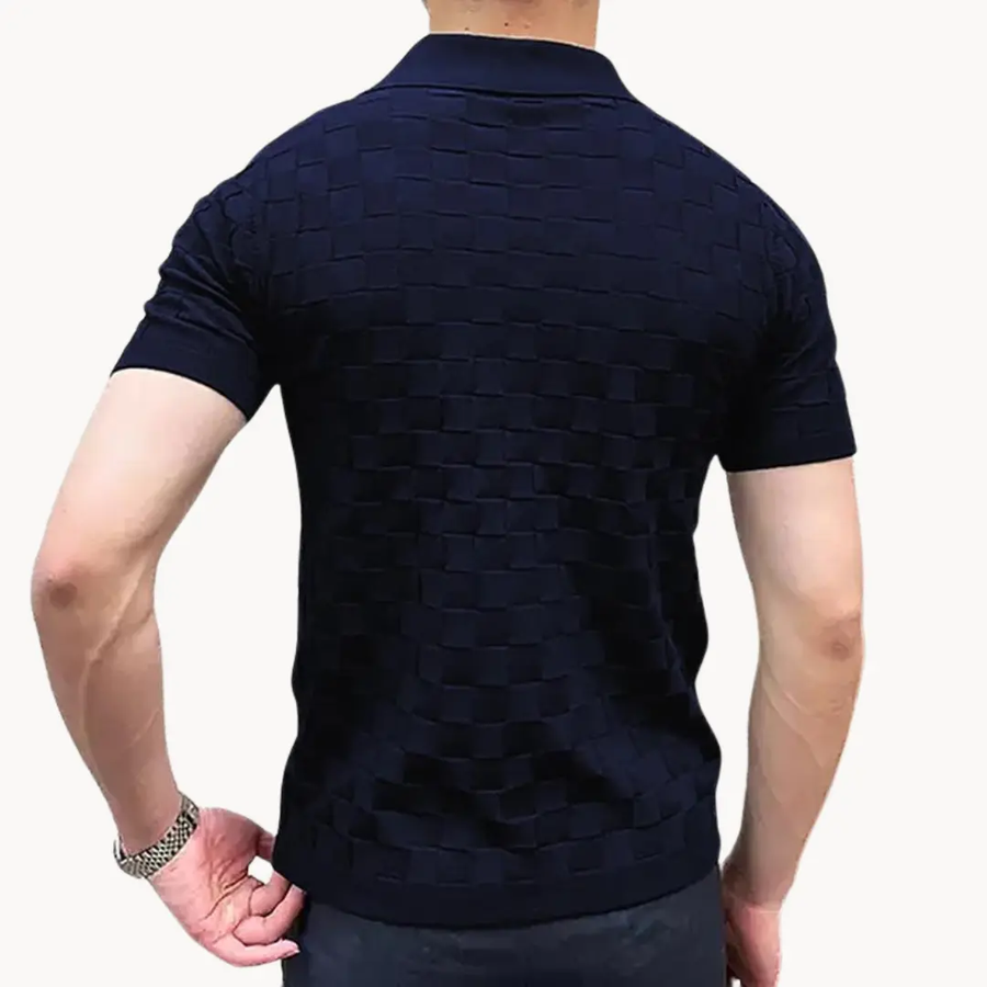 Textured Jacquard Knit - Polo CAAYWORLD