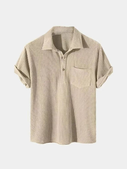 Textured Short Sleeve Shirt - CAAYWORLD CAAYWORLD