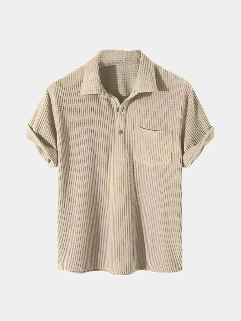 Textured Short Sleeve Shirt - CAAYWORLD CAAYWORLD