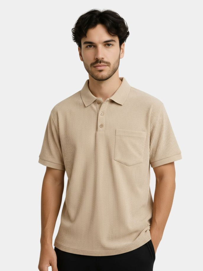 Textured Short Sleeve Shirt - CAAYWORLD CAAYWORLD