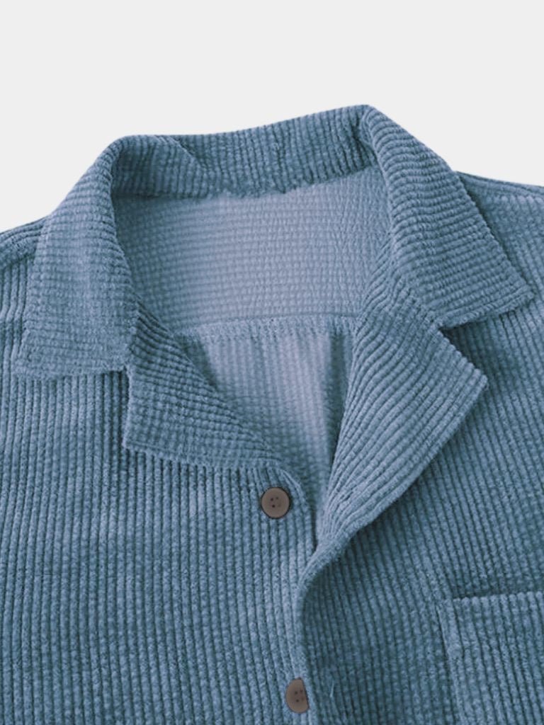 Textured Short Sleeve Shirt - CAAYWORLD CAAYWORLD