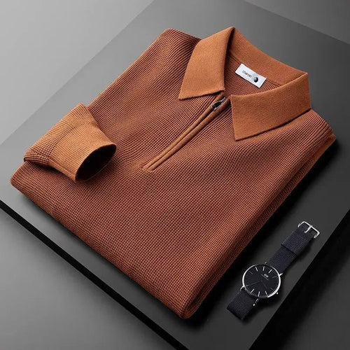 Textured Zip - Polo Shirt CAAYWORLD MEN