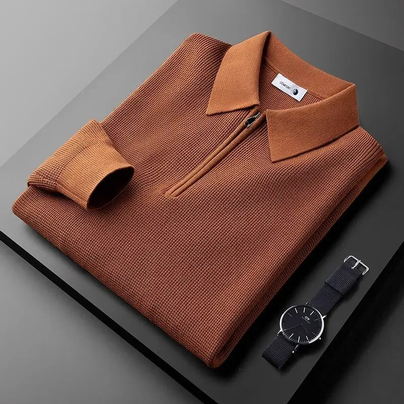 Textured Zip - Polo Shirt CAAYWORLD MEN