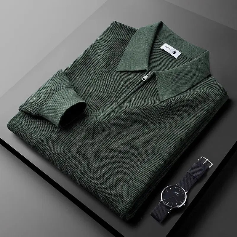 Textured Zip - Polo Shirt CAAYWORLD MEN