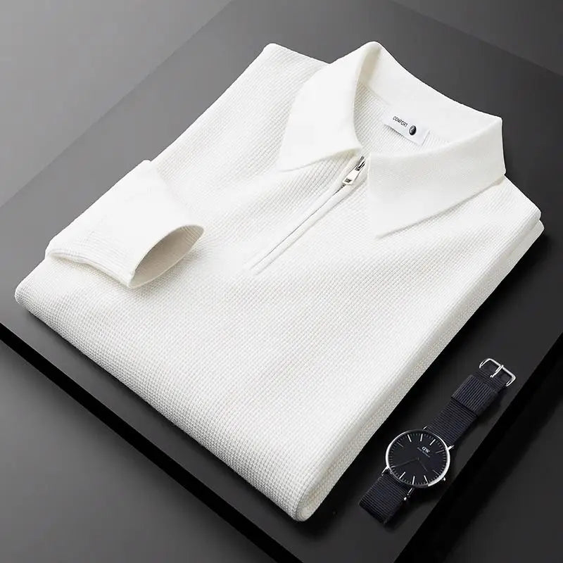 Textured Zip - Polo Shirt CAAYWORLD MEN