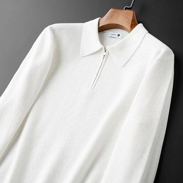 Textured Zip - Polo Shirt CAAYWORLD MEN
