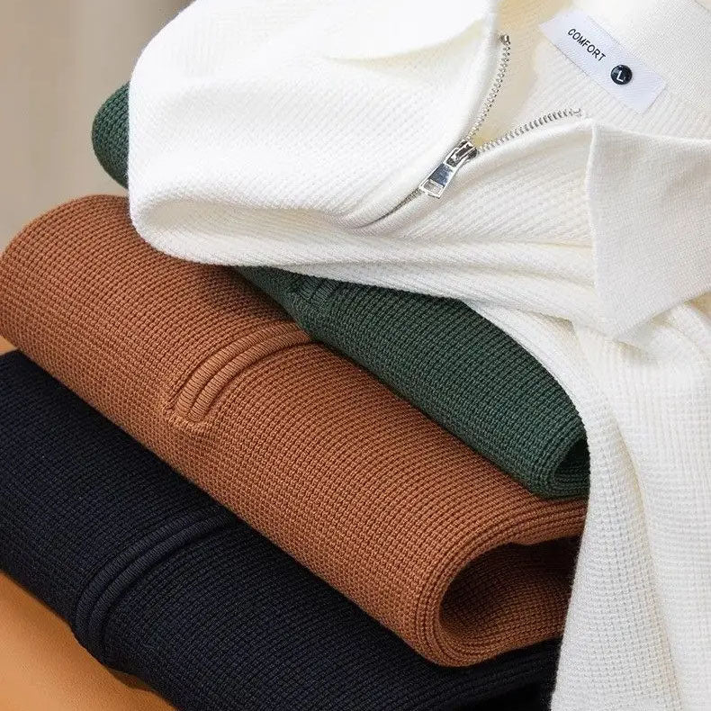 Textured Zip - Polo Shirt CAAYWORLD MEN