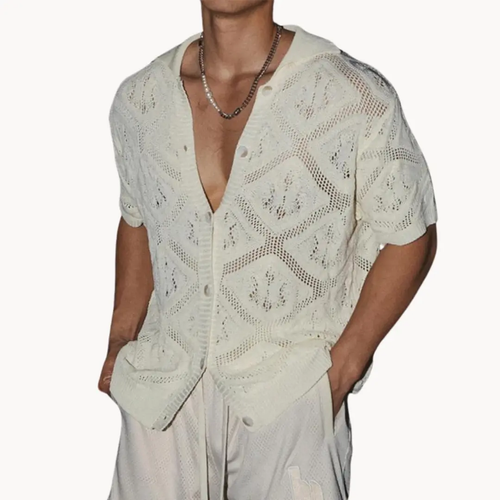 Tidal Crochet Knit - T-Shirt CAAYWORLD