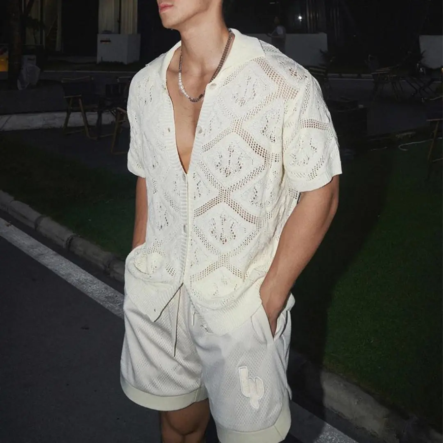 Tidal Crochet Knit - T-Shirt CAAYWORLD