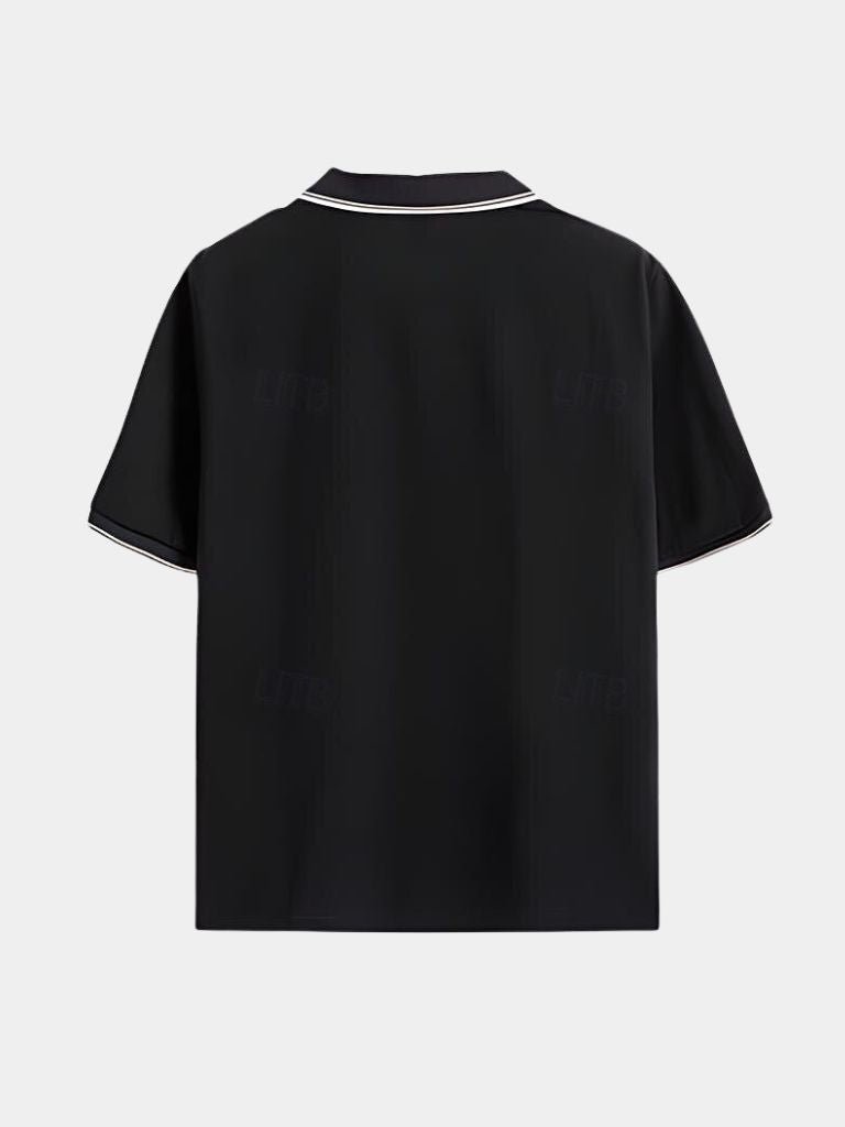 Timeless Black V-Neck Polo - CAAYWORLD CAAYWORLD