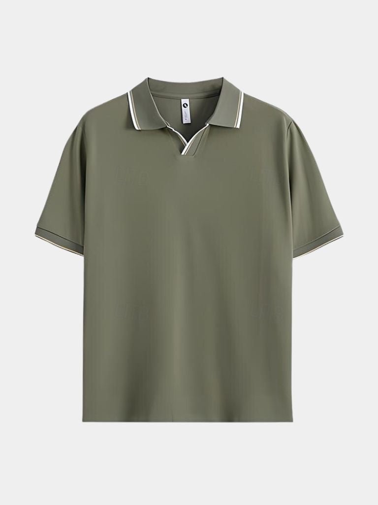 Timeless Black V-Neck Polo - CAAYWORLD CAAYWORLD