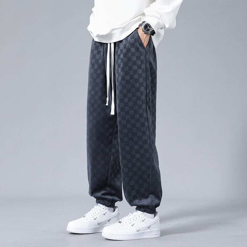 Tone-On-Tone Checked - Joggers CAAYWORLD MEN