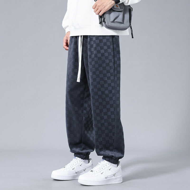 Tone-On-Tone Checked - Joggers CAAYWORLD MEN