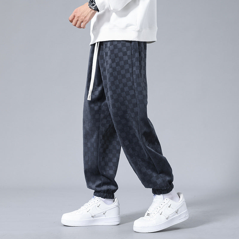Tone-On-Tone Checked - Joggers CAAYWORLD MEN
