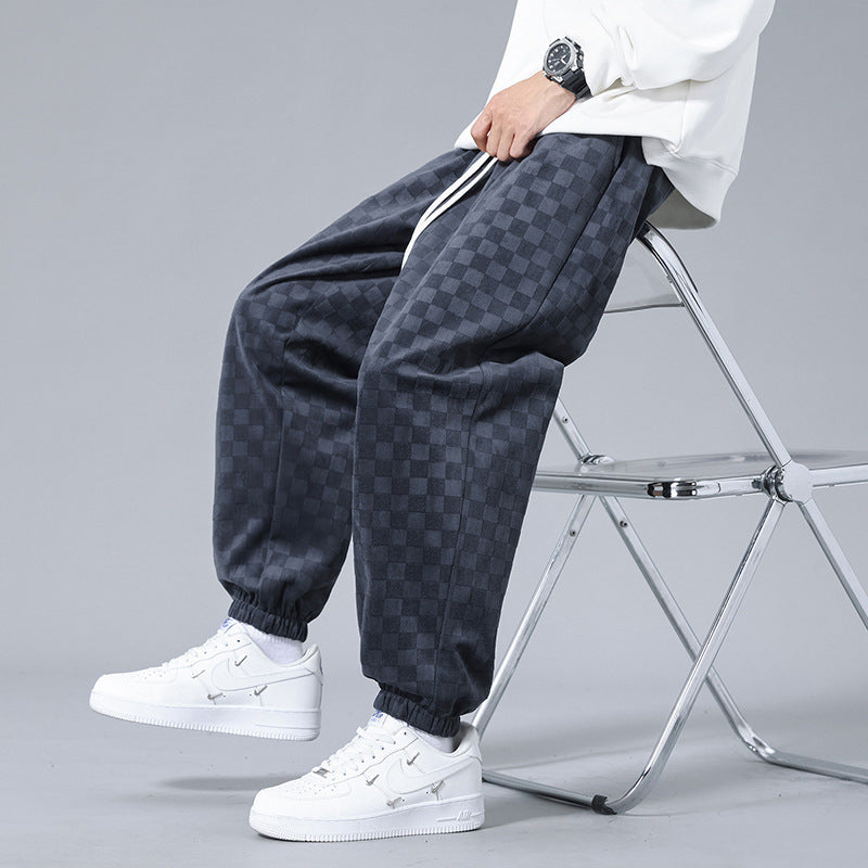 Tone-On-Tone Checked - Joggers CAAYWORLD MEN