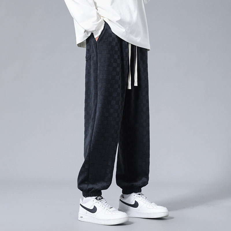 Tone-On-Tone Checked - Joggers CAAYWORLD MEN