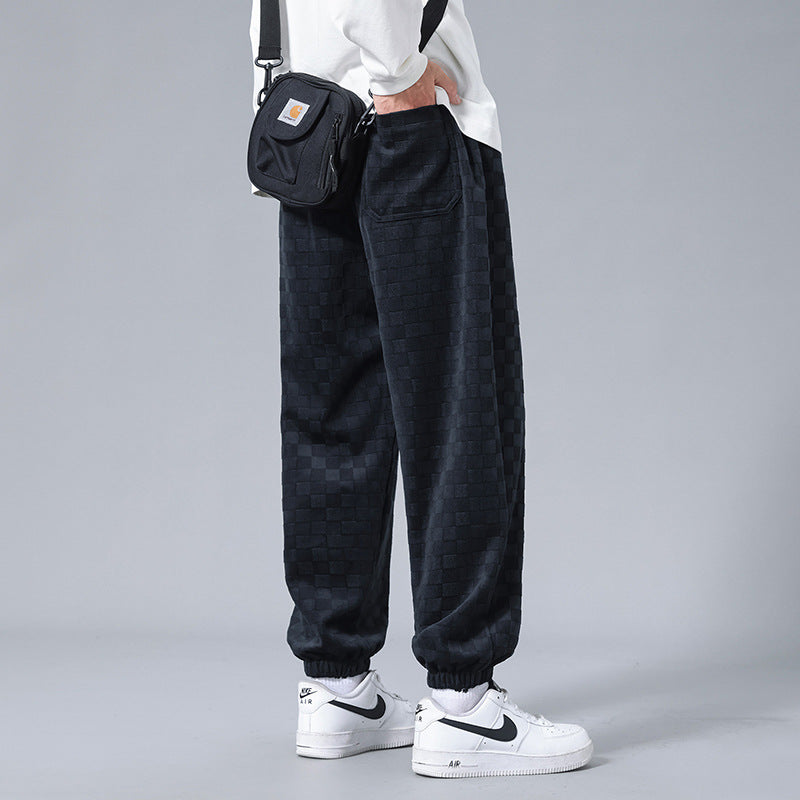 Tone-On-Tone Checked - Joggers CAAYWORLD MEN