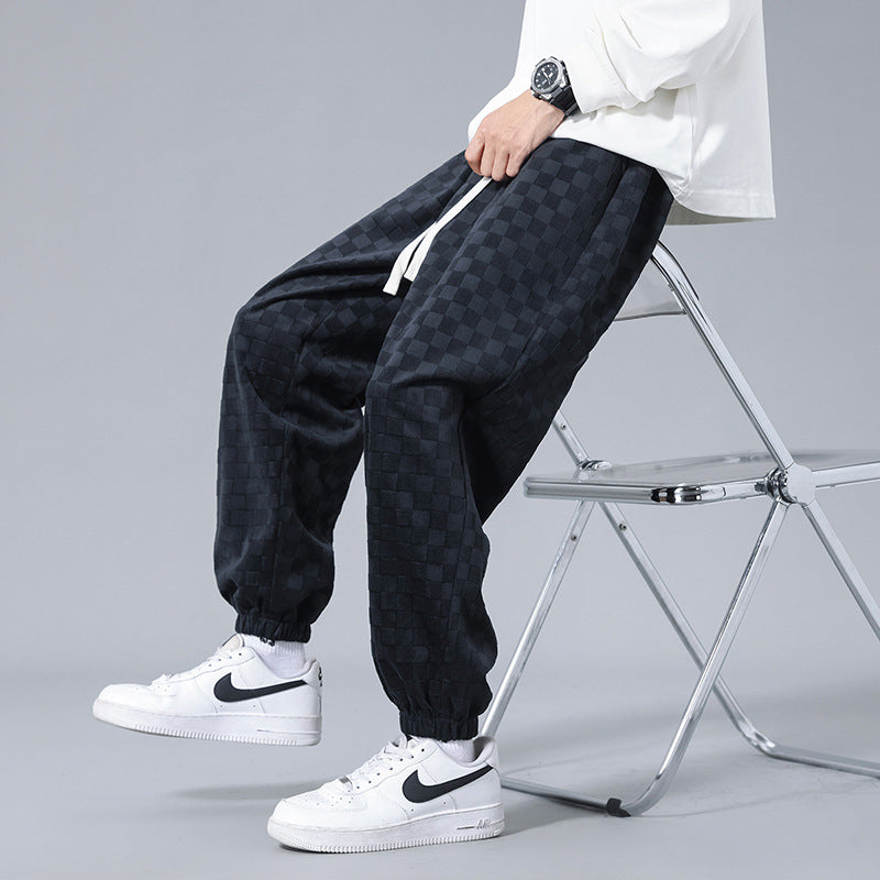 Tone-On-Tone Checked - Joggers CAAYWORLD MEN