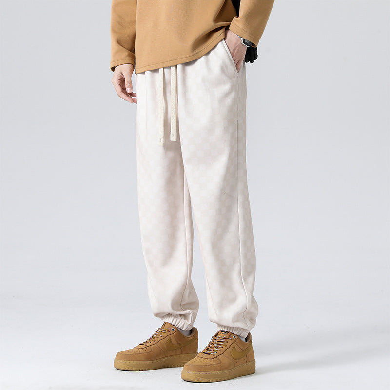 Tone-On-Tone Checked - Joggers CAAYWORLD MEN