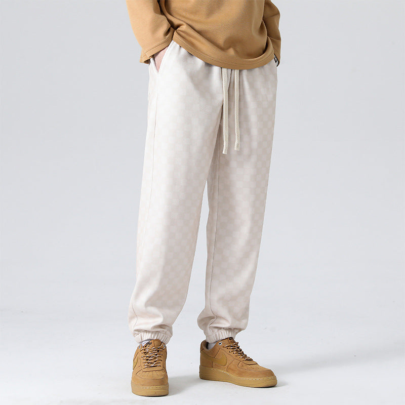 Tone-On-Tone Checked - Joggers CAAYWORLD MEN