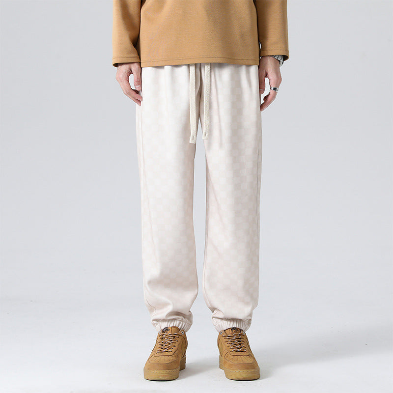 Tone-On-Tone Checked - Joggers CAAYWORLD MEN