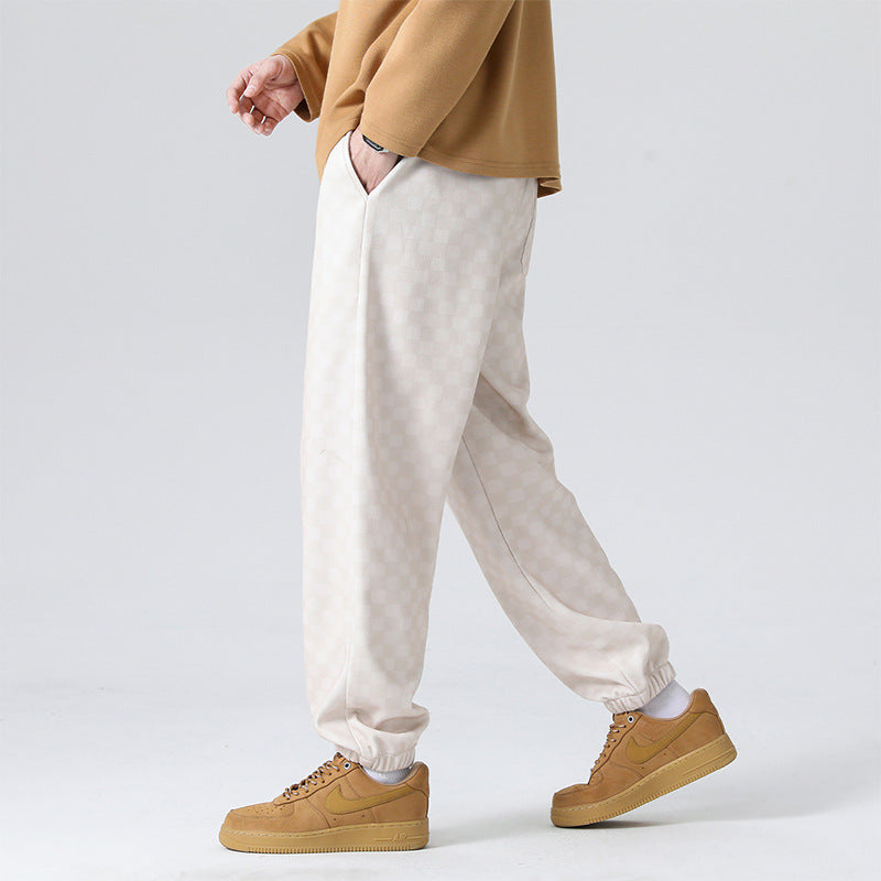 Tone-On-Tone Checked - Joggers CAAYWORLD MEN
