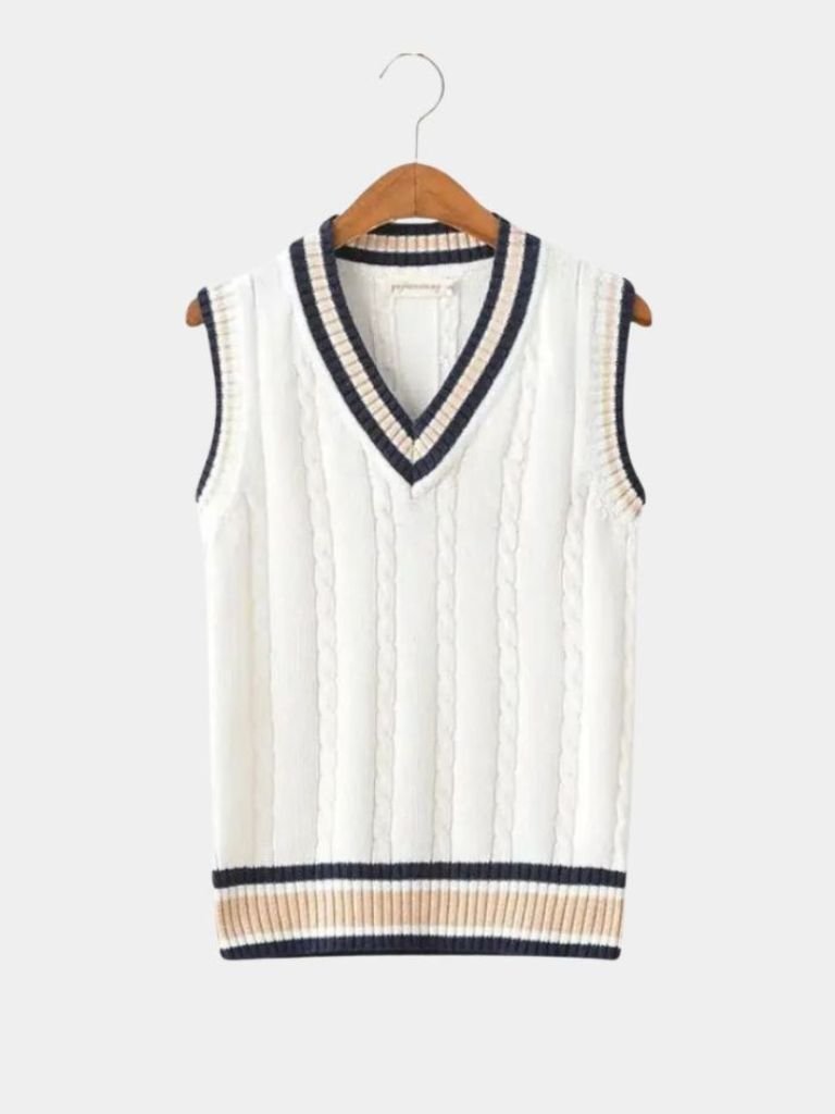 V Neck Elegant Knit Vest - CAAYWORLD CAAYWORLD