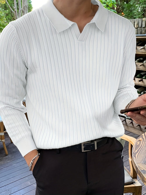 Vienna Ribbed Knit - Polo CAAYWORLD MEN