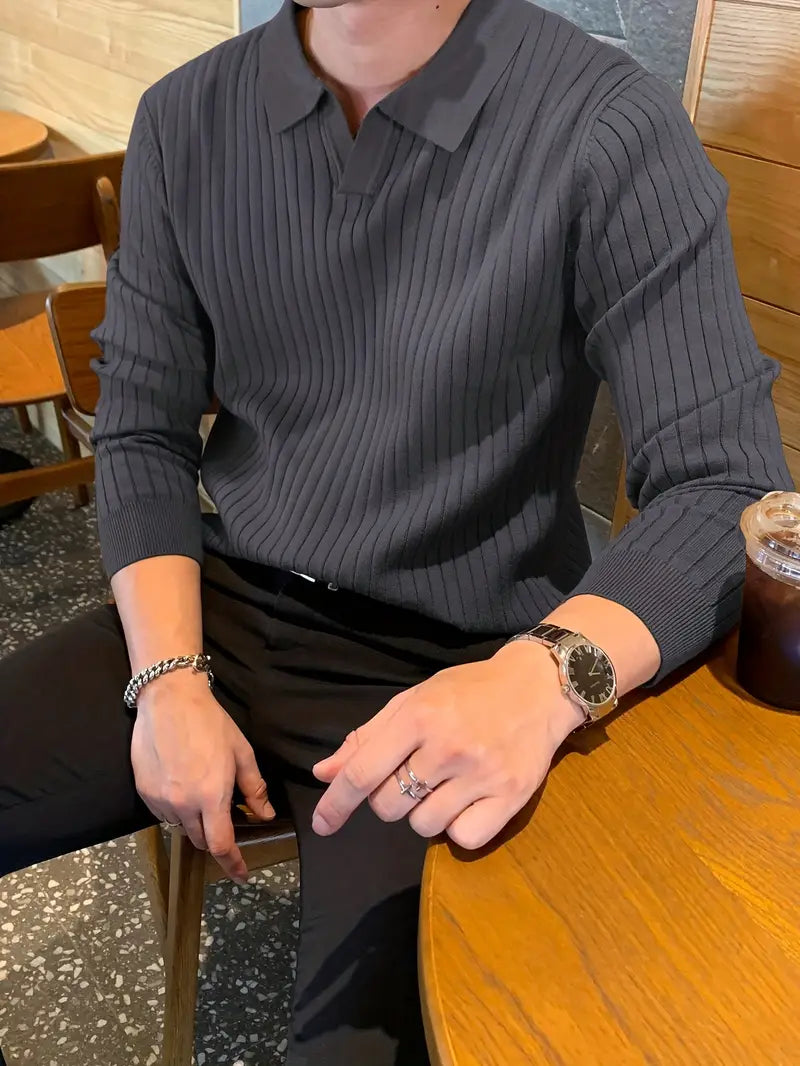 Vienna Ribbed Knit - Polo CAAYWORLD MEN
