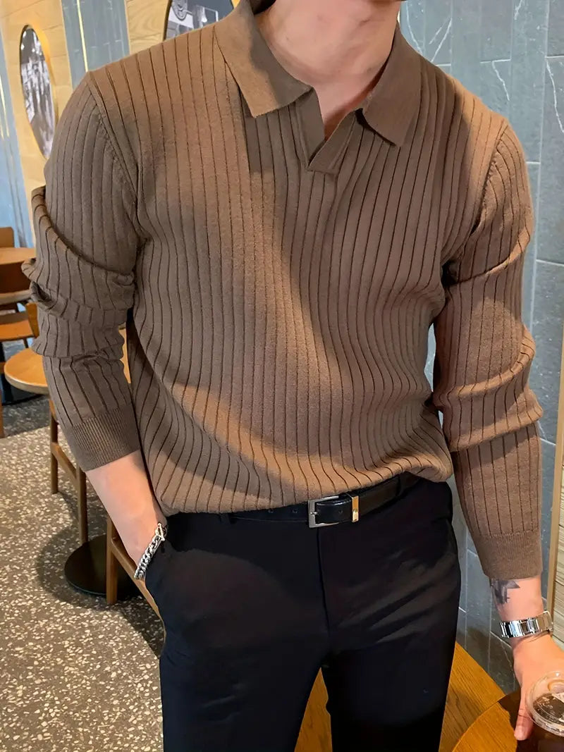 Vienna Ribbed Knit - Polo CAAYWORLD MEN