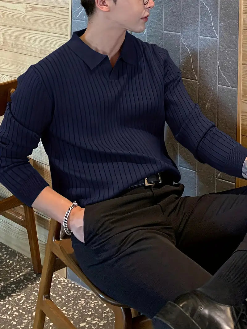 Vienna Ribbed Knit - Polo CAAYWORLD MEN