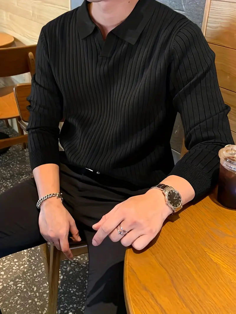 Vienna Ribbed Knit - Polo CAAYWORLD MEN