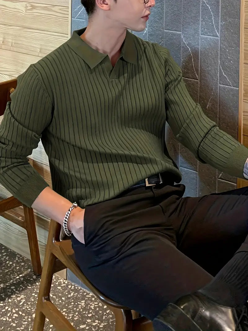 Vienna Ribbed Knit - Polo CAAYWORLD MEN