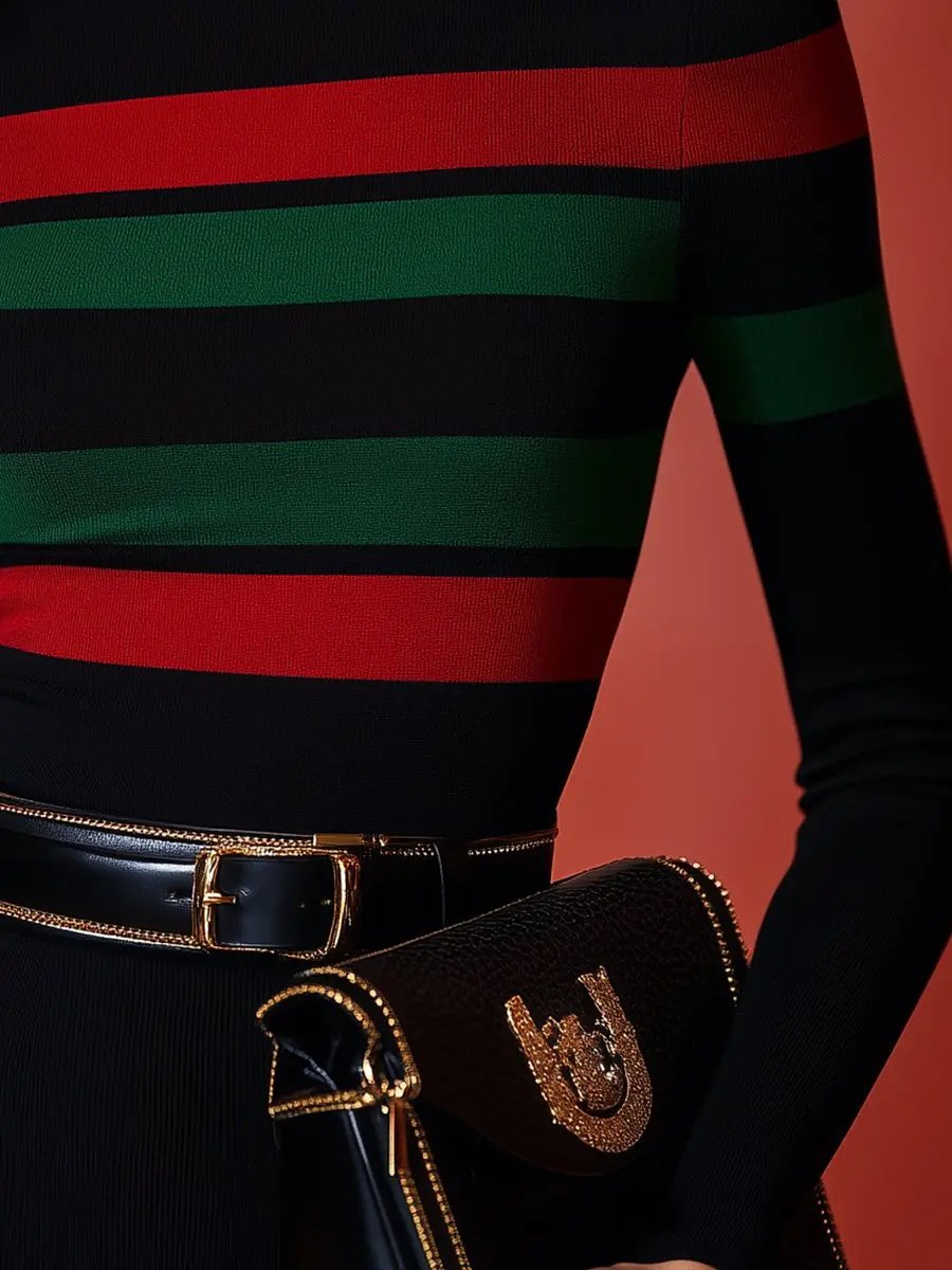 Vivid Striped Turtleneck - Sweater CAAYWORLD