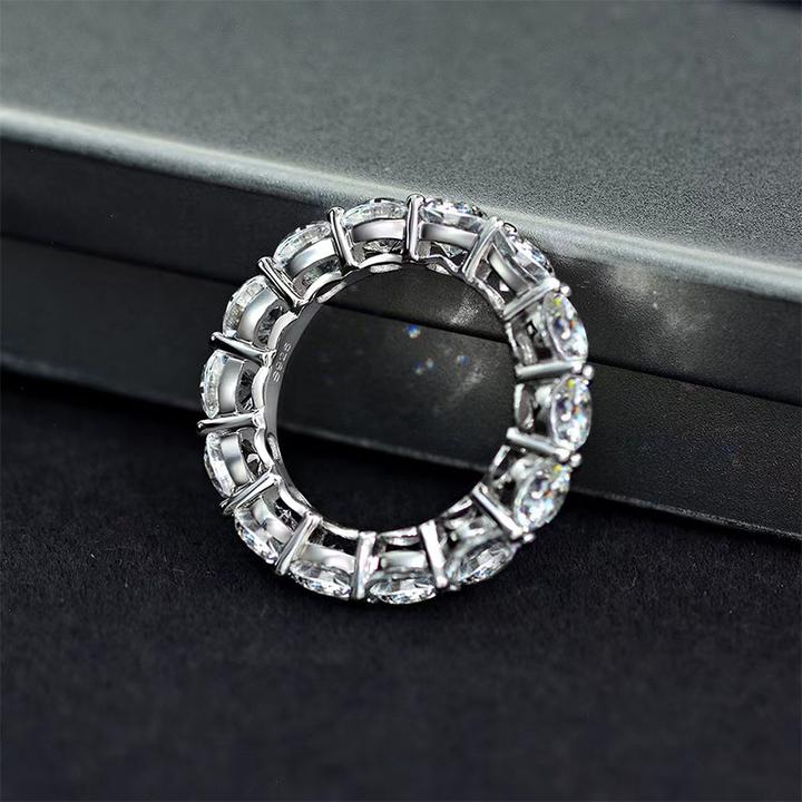 Classic Eternity Round Cut Wedding Band For Anniversary Shineofdiamond