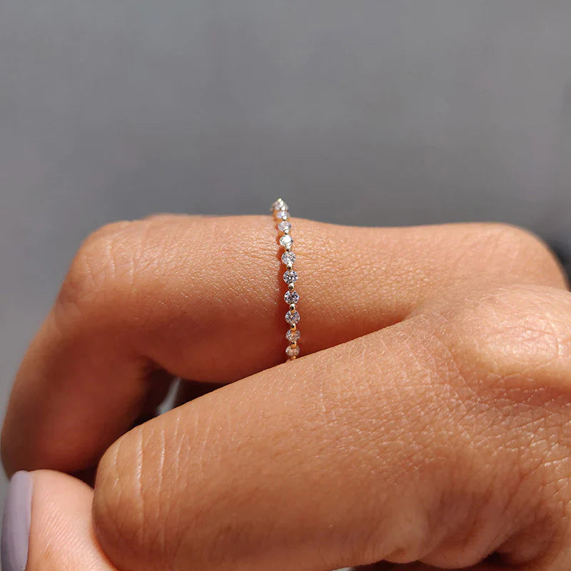 Sale | Simple Yellow Gold Full Eternity Wedding Band In Sterling Silver shine of diamond
