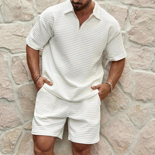 Waffle Knit Loungewear - Two-Piece Set CAAYWORLD MEN
