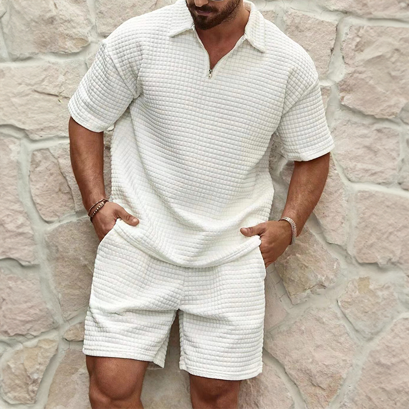 Waffle Knit Loungewear - Two-Piece Set CAAYWORLD MEN