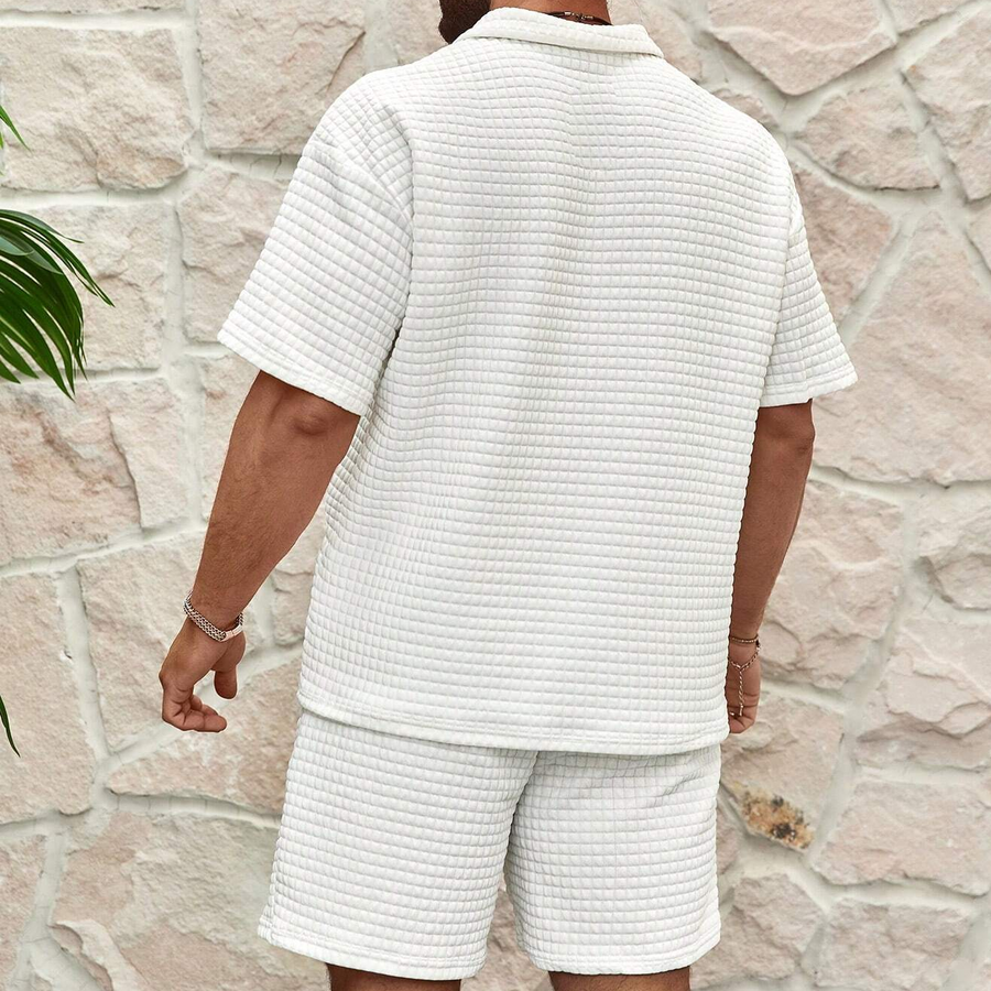 Waffle Knit Loungewear - Two-Piece Set CAAYWORLD MEN