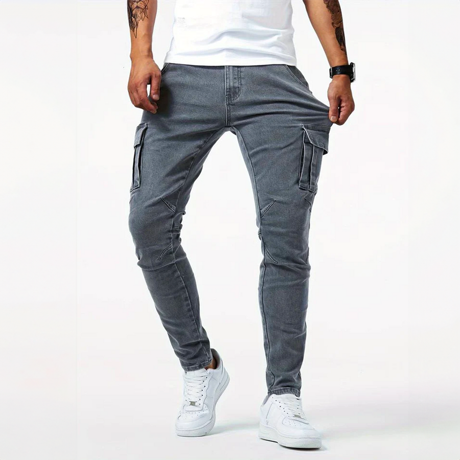 Washed Denim Cargo - Jeans CAAYWORLD MEN