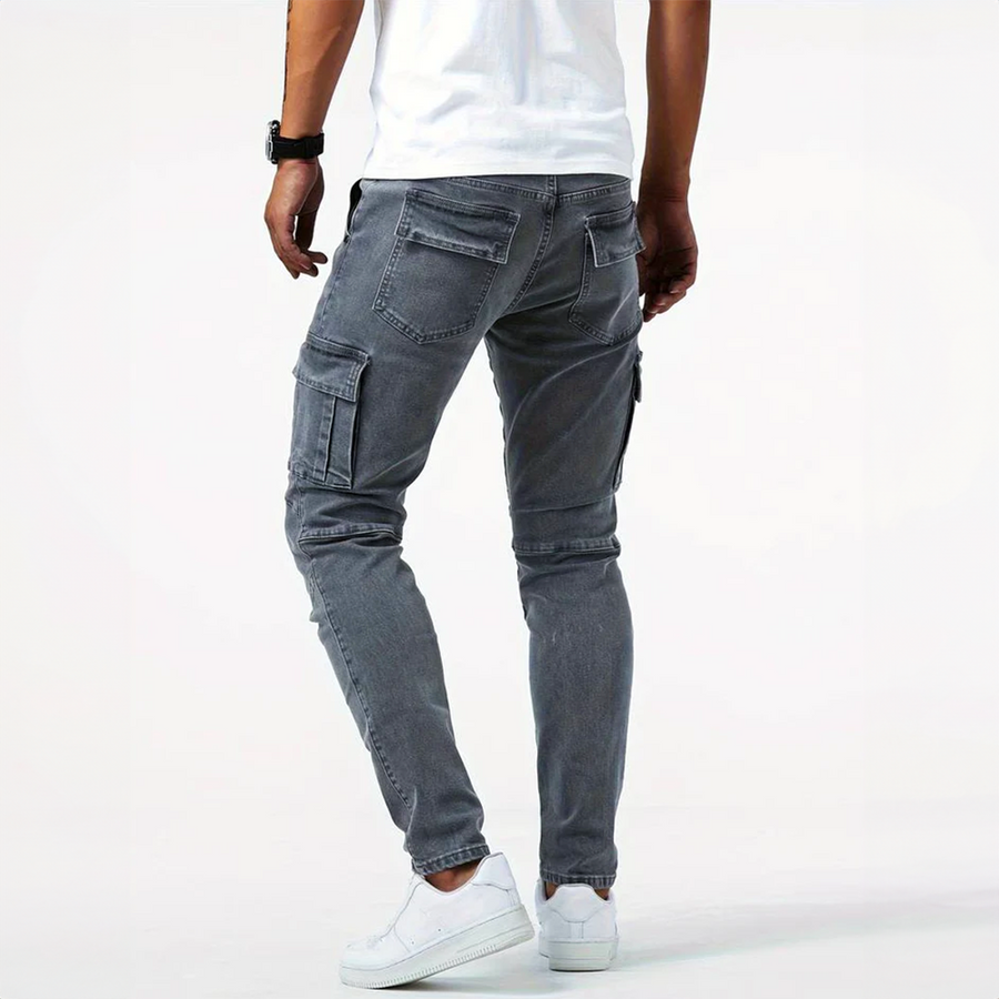 Washed Denim Cargo - Jeans CAAYWORLD MEN