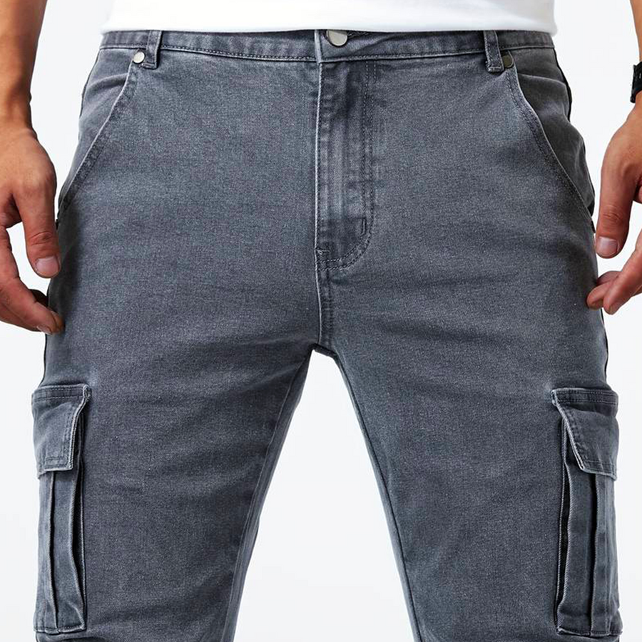 Washed Denim Cargo - Jeans CAAYWORLD MEN